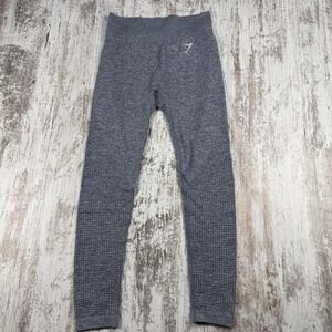 Gymshark Vital Seamless Leggings Sz S Stretch Gym Gray Logo